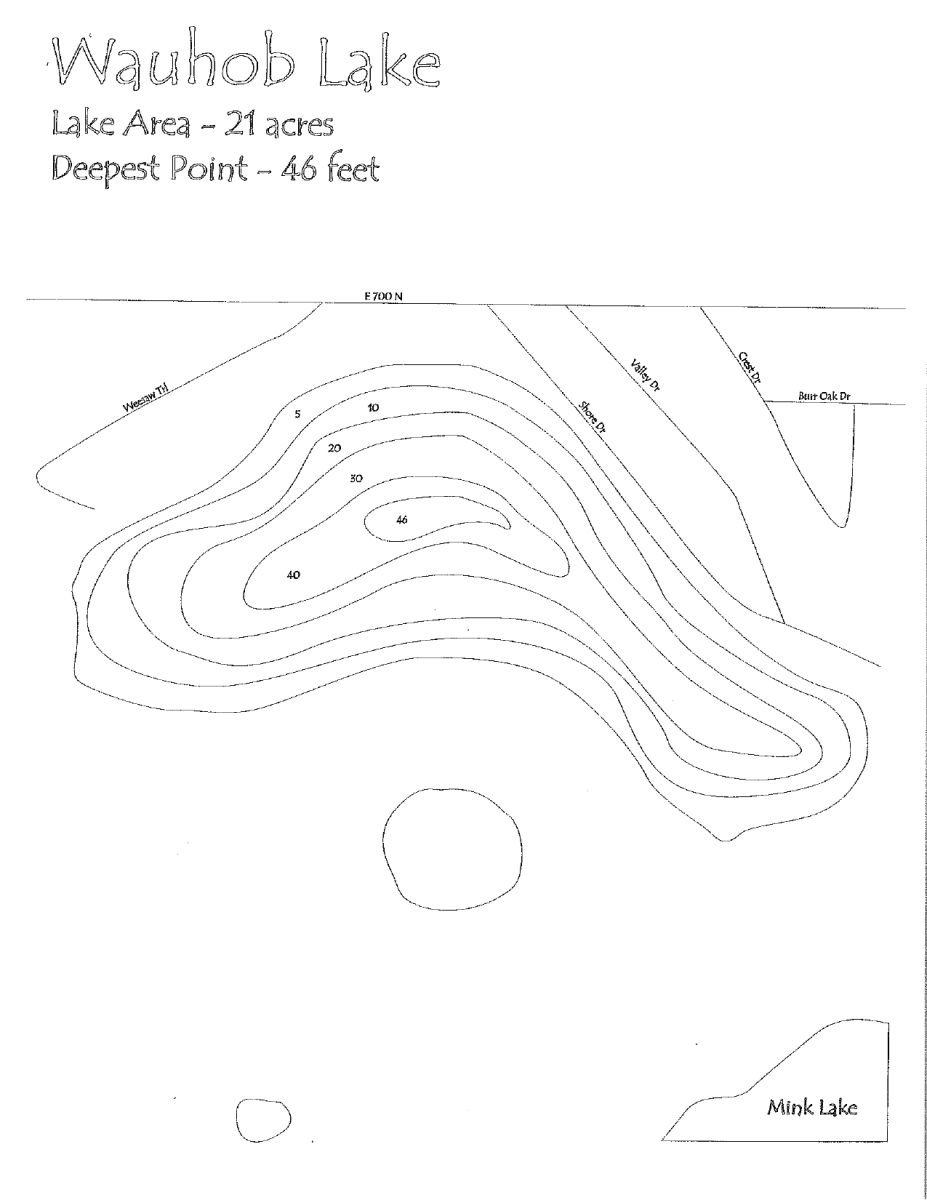 Bathymetric Map of Wauhob Lake