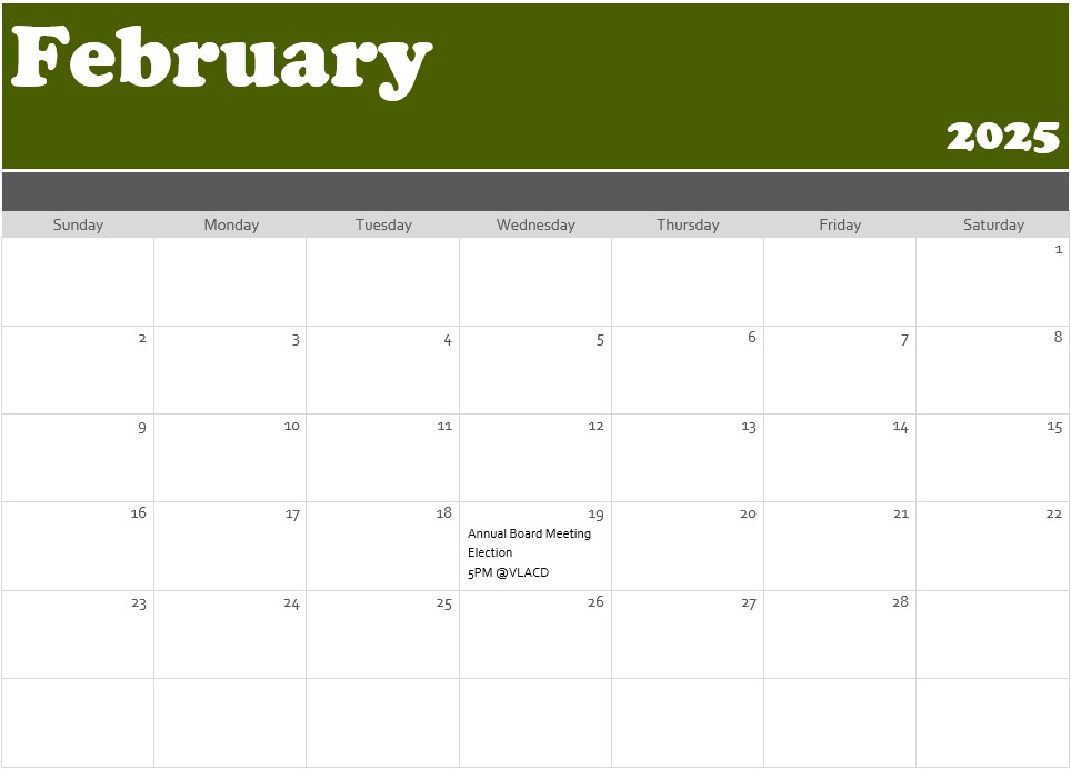 February 2025 Calendar Events