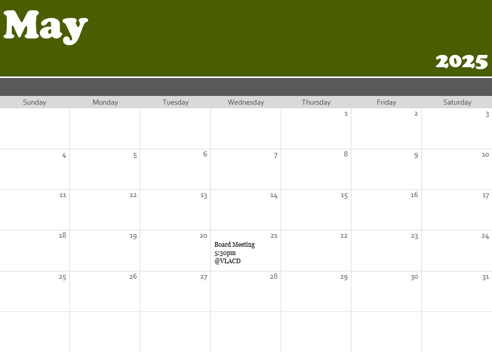 May 2025 Calendar Events